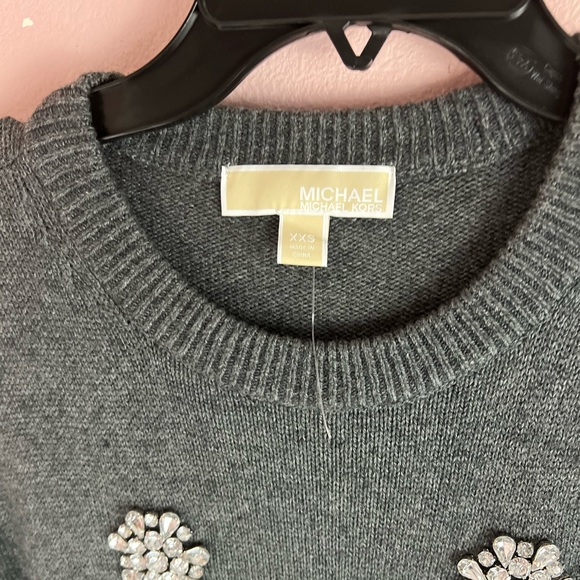 Michael Kors Sweaters Grey Cristal Embellished ✨brand new✨Size XXS. - Picture 5 of 10